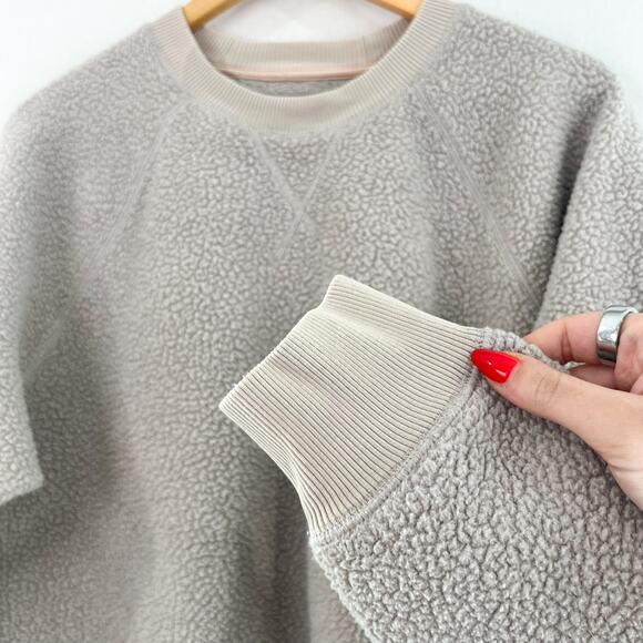 Everlane Renew Fleece Raglan Sweater XL Crewneck Sweatshirt Gray Casual - Picture 6 of 7